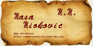Maša Mioković vizit kartica